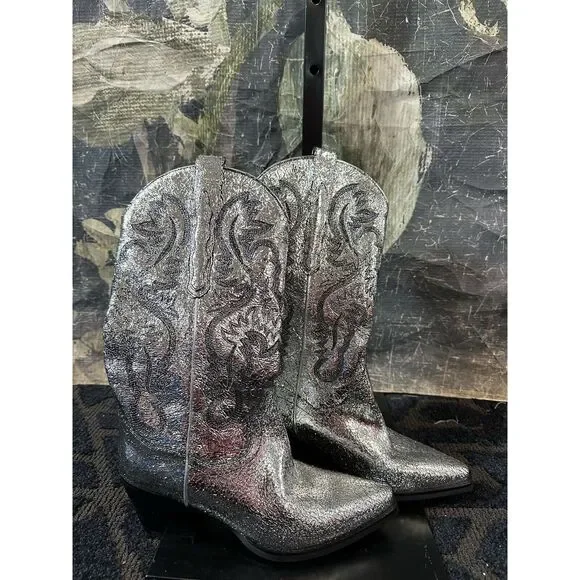 Free People x Jeffrey Campbell Dagget Western Boots Size  7 - Picture 2 of 4